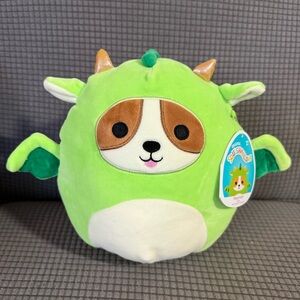 NWT Squishmallow Reginald the Corgi Dragon 8" inch Stuffed Plush Green 2021
